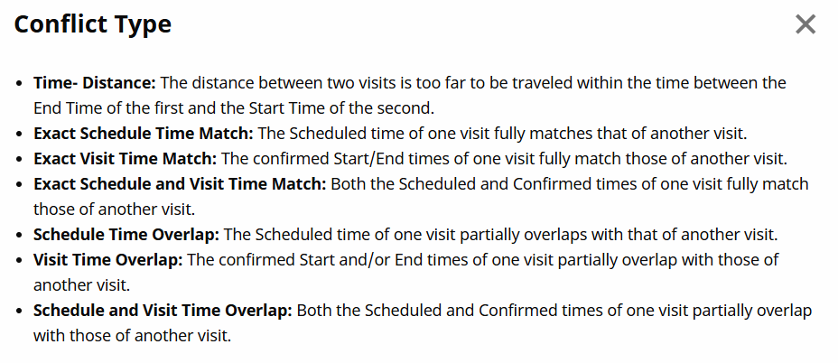 Conflict Type definitions Conflict Type definitions