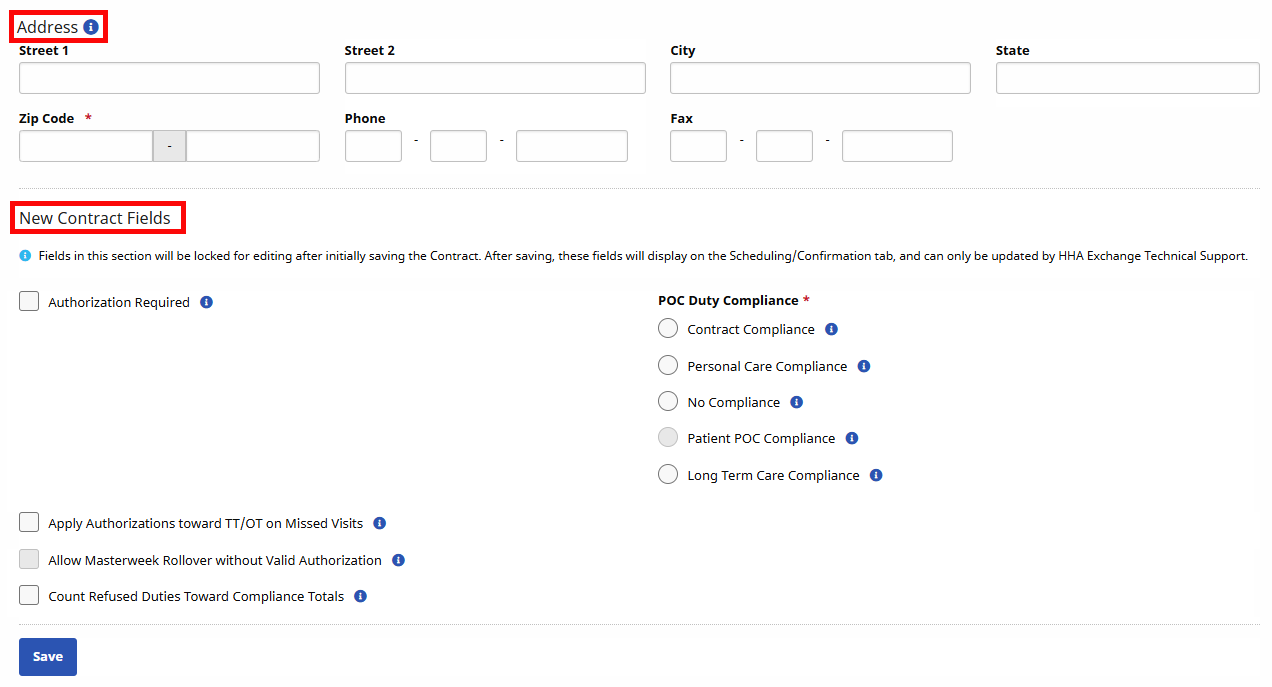 Address Section Address Section