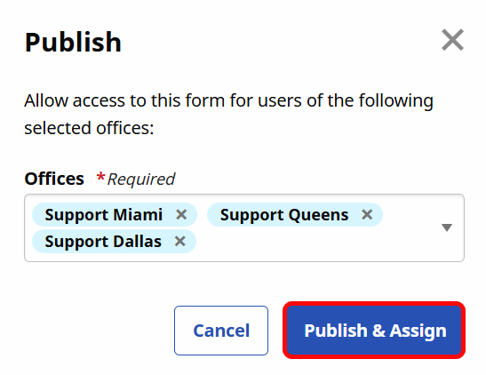Click Publish & Assign. Click Publish & Assign.