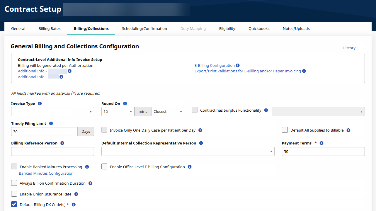 General Billing and Collections Configurations General Billing and Collections Configurations