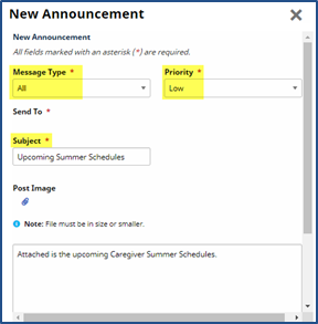 New Announcement New Announcement
