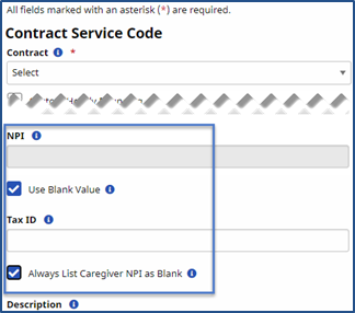 Contract Service Code Window Billing Identifier Fields Contract Service Code Window Billing Identifier Fields