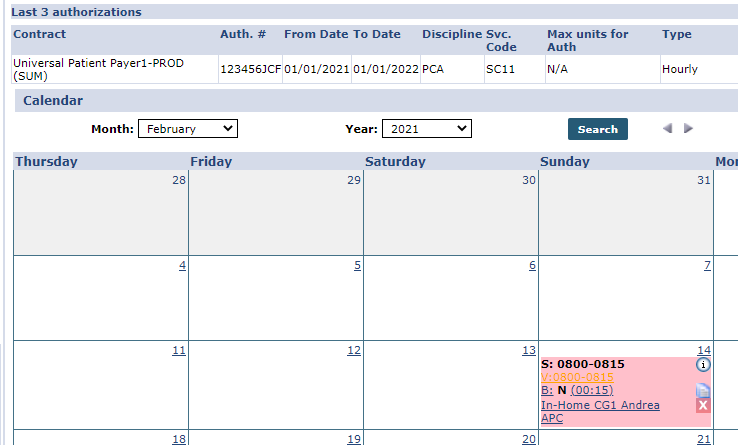 Visit Created on Patient Calendar Visit Created on Patient Calendar