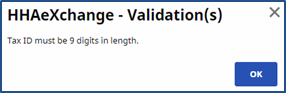 Tax ID Field Validation Tax ID Field Validation