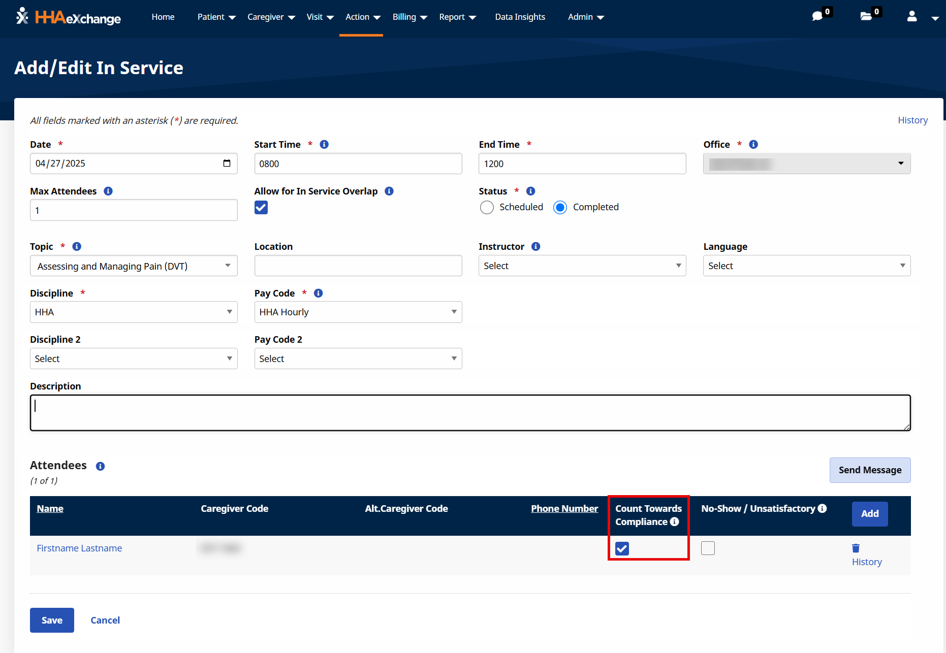 Edit In Service Count Towards Compliance Edit In Service Count Towards Compliance