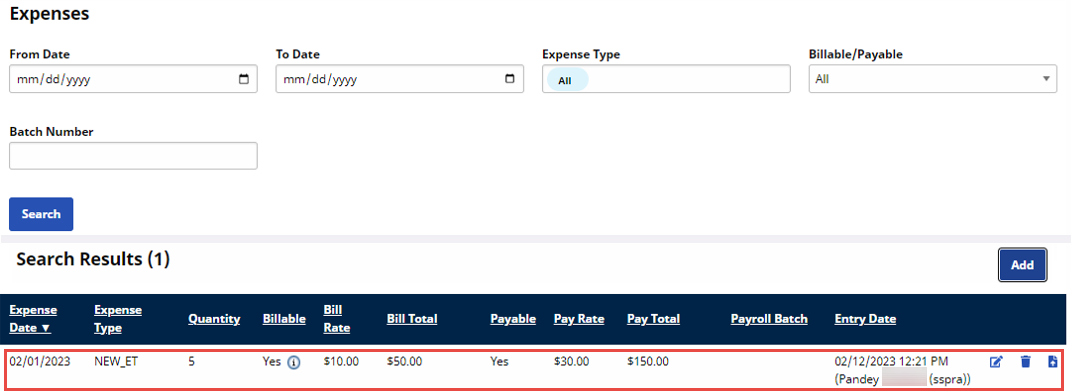 Expense Line Item Payroll Expense Line Item Payroll