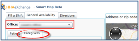 Smart Map Beta: Caregiver Search Smart Map Beta: Caregiver Search