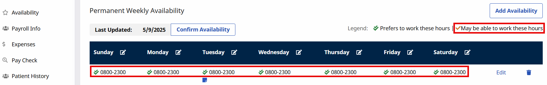 Preferred Might Work Hours Preferred Might Work Hours