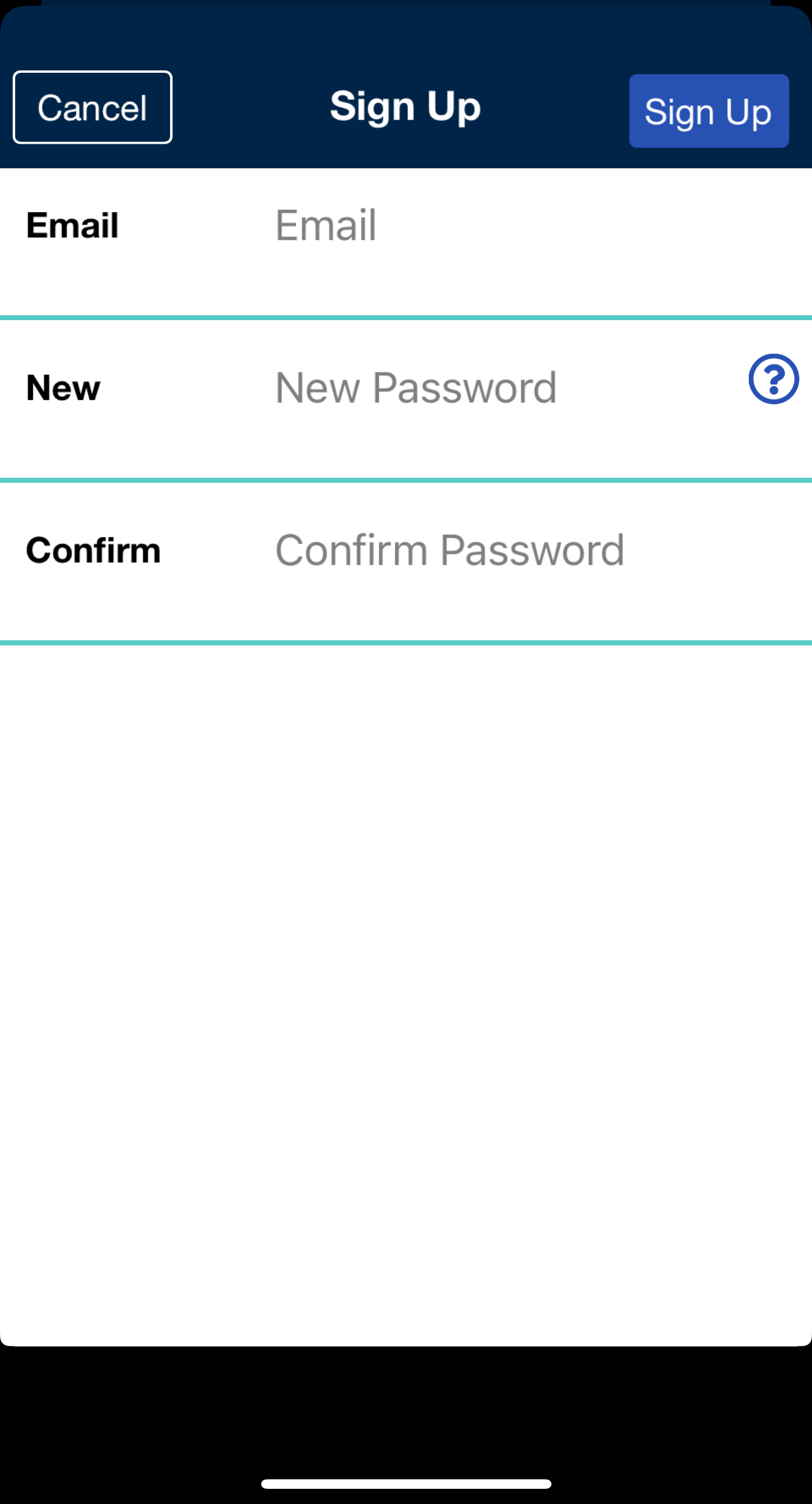 Sign-Up Screen Sign-Up Screen