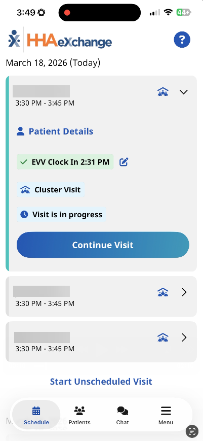 Cluster Visits Cluster Visits