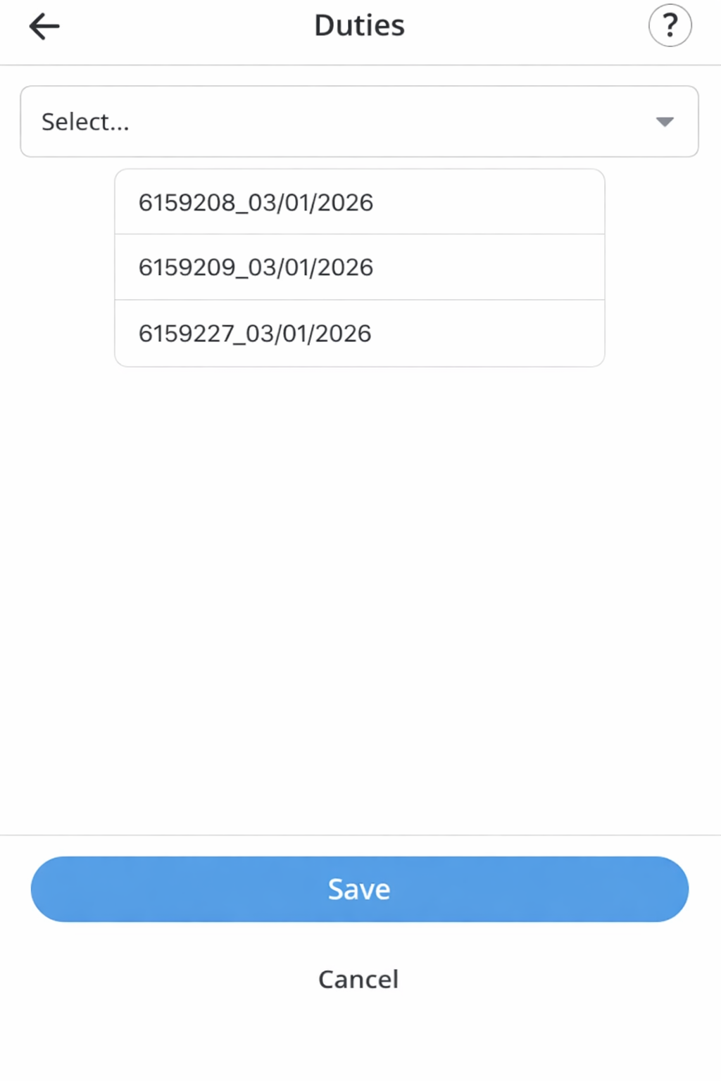 Duties tab for the Caregiver to Log Duties Duties tab for the Caregiver to Log Duties