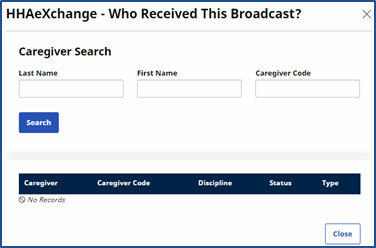 Received Broadcast Window