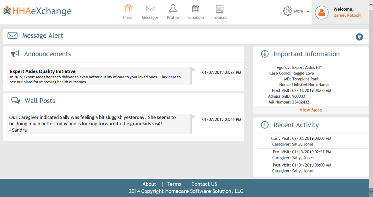 Family Portal: Home Page Family Portal: Home Page
