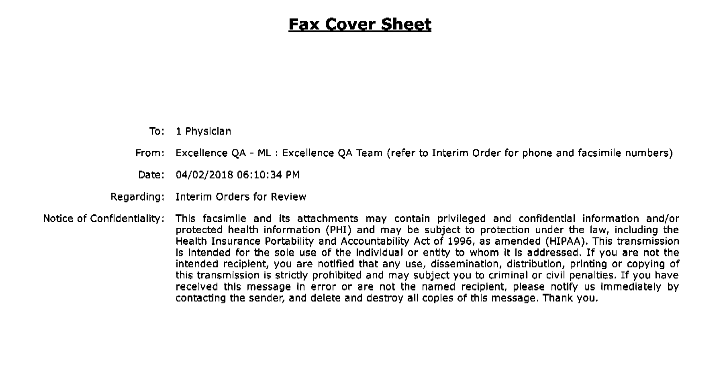 Interim Fax Cover Sheet Interim Fax Cover Sheet