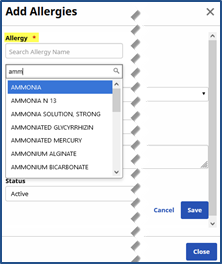 Health Allergen Pick List Health Allergen Pick List