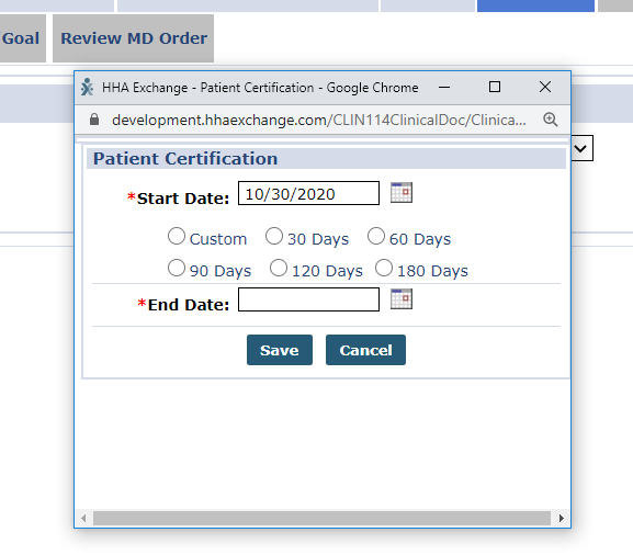 Entering a Patient Certification Entering a Patient Certification