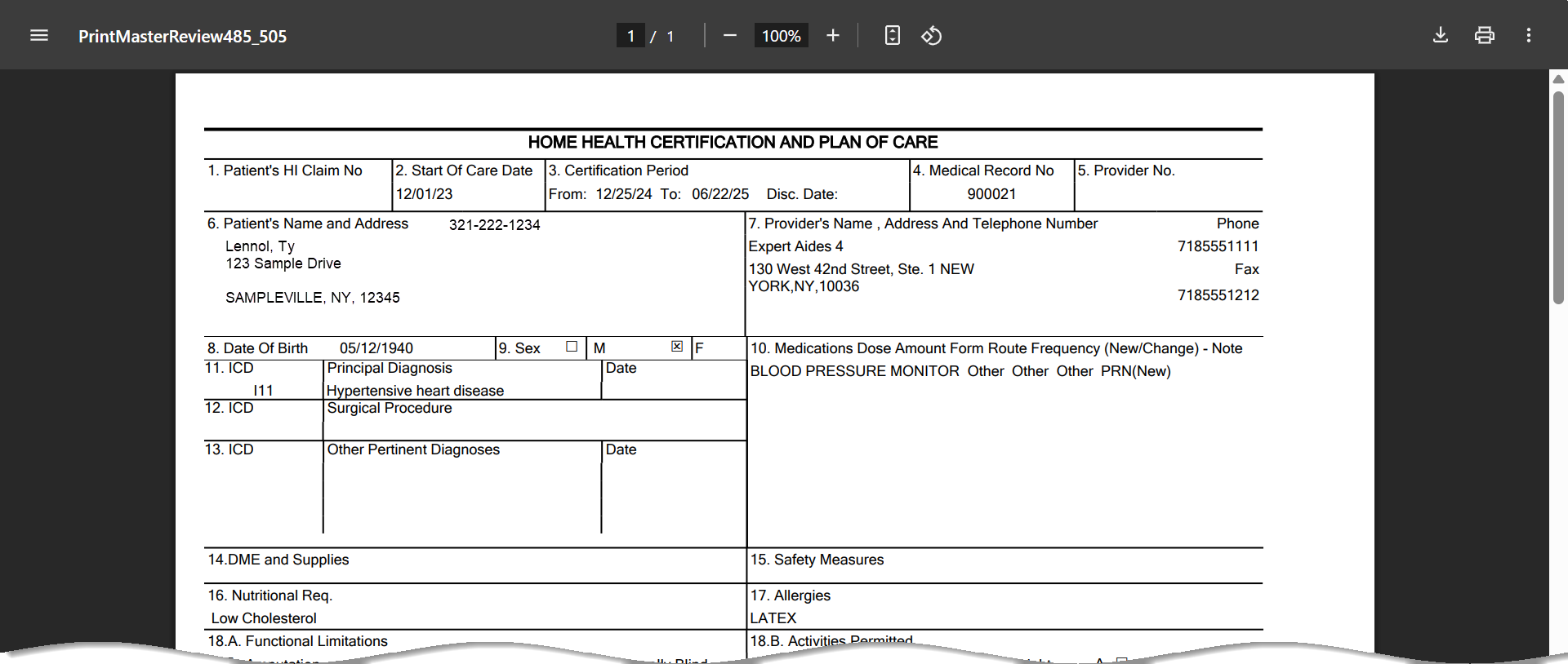 Save and Print Option - MD Order PDF Save and Print Option - MD Order PDF