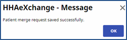 Patient Merge Request Successful Patient Merge Request Successful