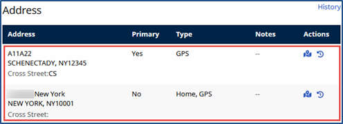 Patient Multi-Address Section Patient Multi-Address Section