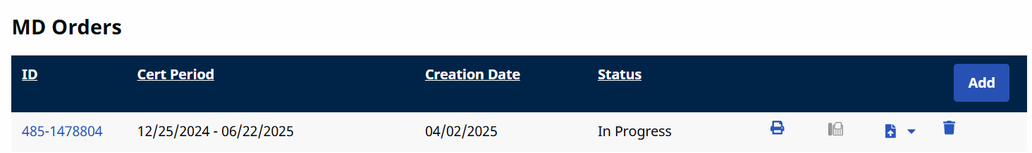 Save and Close Option - MD Order Entered Save and Close Option - MD Order Entered
