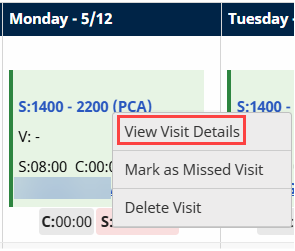 View Visit Details View Visit Details